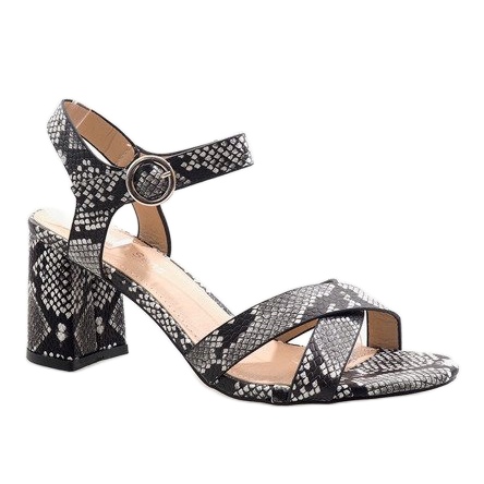 Sandales serpent sur le poteau X-116 suède noir multicolore 1