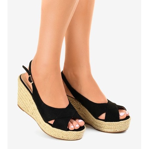 Espadrilles compensées noires 68-150 le noir 1
