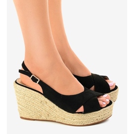 Espadrilles compensées noires 68-150 le noir 2