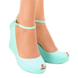 Melissa en caoutchouc bleu ouvert KM06-4 1