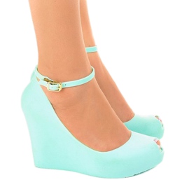 Melissa en caoutchouc bleu ouvert KM06-4 2