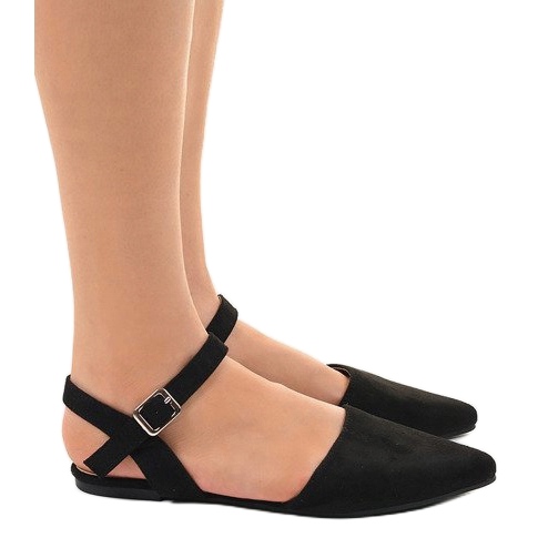 235-4 sandales ballerines noires le noir 1