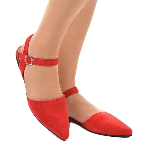 Sandales ballerines rouges 235-4 1