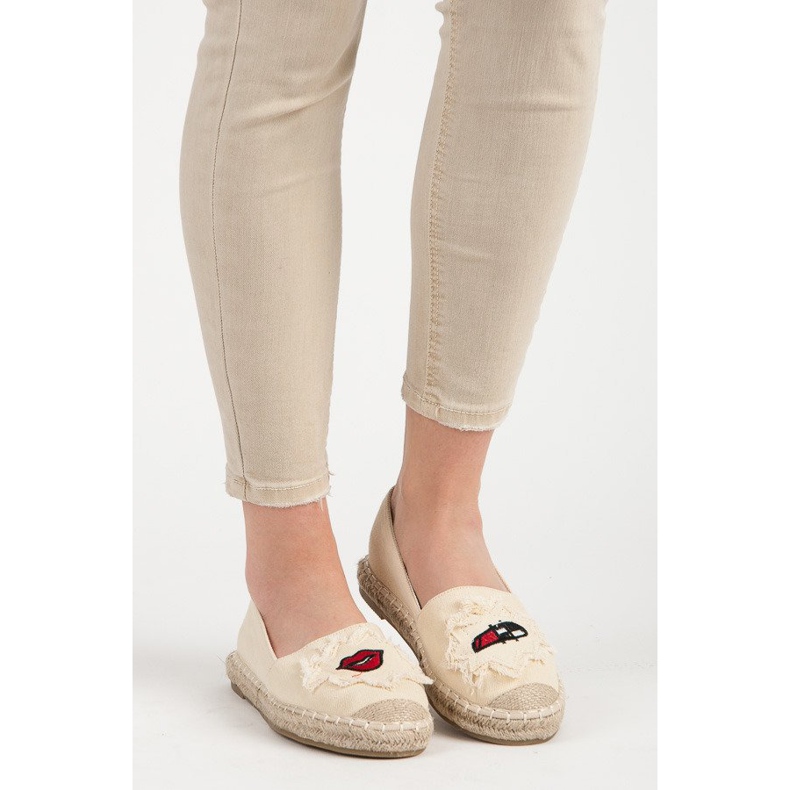 Bestelle Espadrilles Beiges Avec Patchs 1