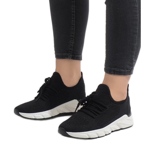 7766-Y chaussures de sport noires le noir 1