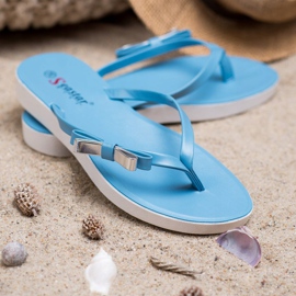 Seastar Tongs Avec Un Noeud bleu 4