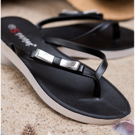 Seastar Tongs Avec Un Noeud le noir 4
