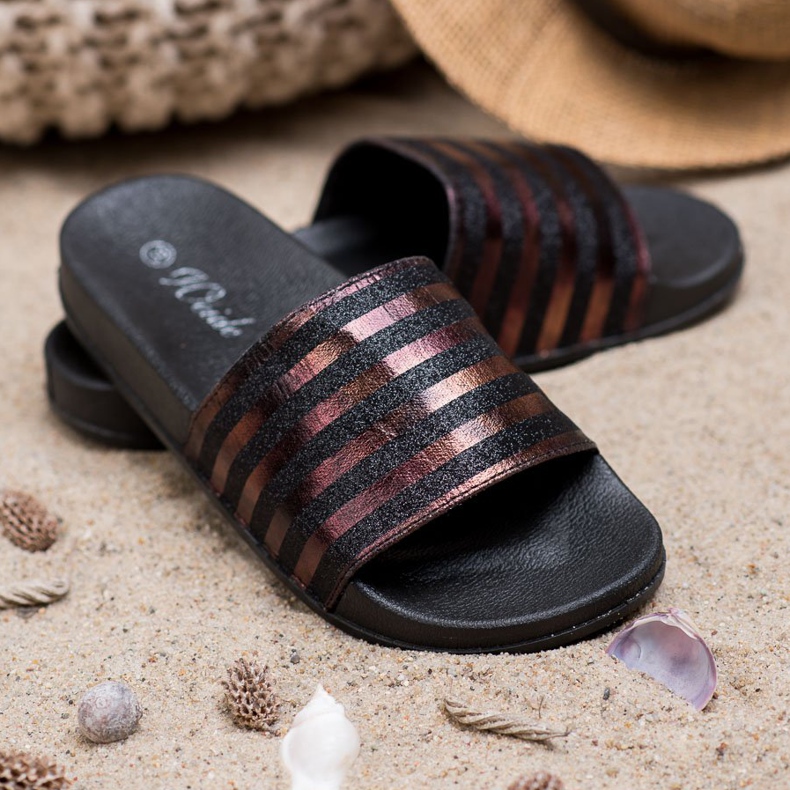 Weide Chaussons À Paillettes le noir 1