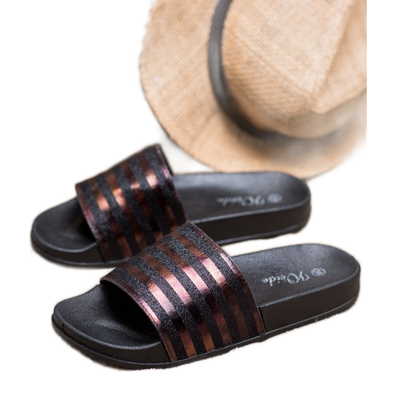 Weide Chaussons À Paillettes noir 2