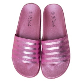 Weide Chaussons À Paillettes rose 1