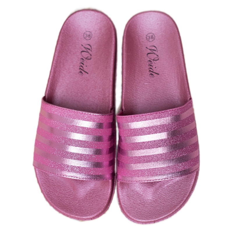 Weide Chaussons À Paillettes rose 1 Weide Chaussons À Paillettes rose 1