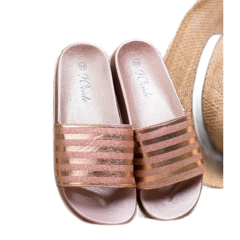 Weide Chaussons À Paillettes rose 1 Weide Chaussons À Paillettes rose 1