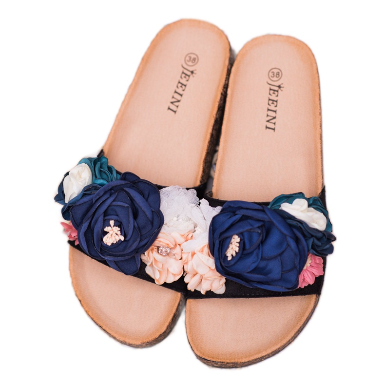 SHELOVET Chaussons Noirs à Carreaux 2