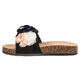 SHELOVET Chaussons Noirs à Carreaux le noir 1