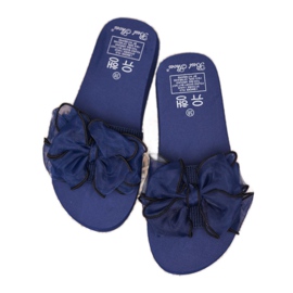 Best Shoes Pantoufles En Mousse Avec Un Noeud bleu 1
