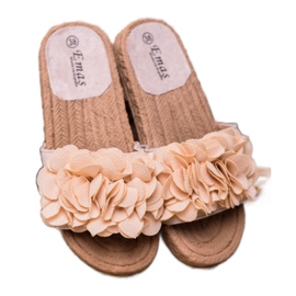 SHELOVET Chaussons Espadrilles beiges 2