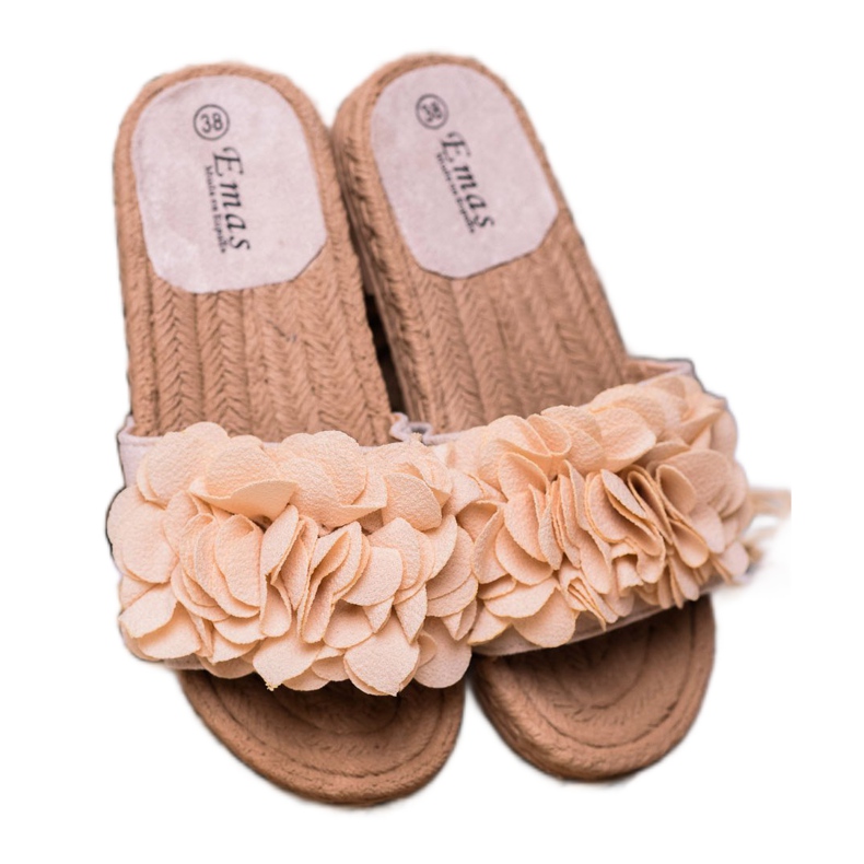 SHELOVET Chaussons Espadrilles beiges 2