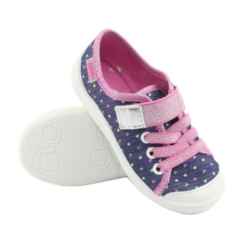 Chaussures enfant Befado 251X135 bleu marine rose gris 3