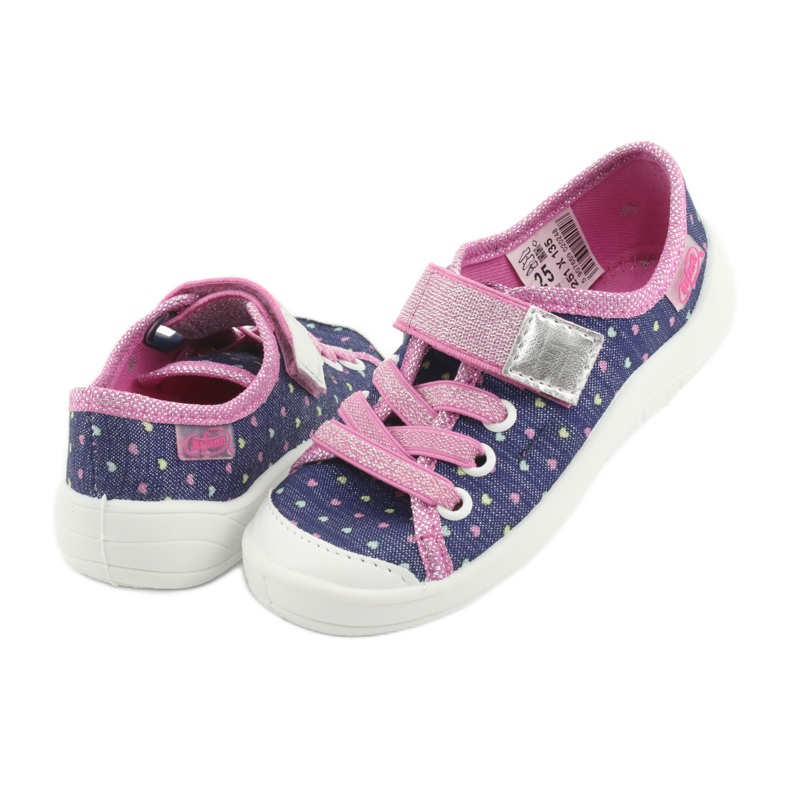 Chaussures enfant Befado 251X135 bleu marin rose gris 5