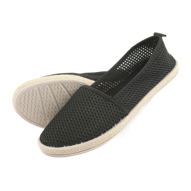 Espadrilles noires en résille JX1029 Noir le noir 4
