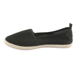 Espadrilles noires en résille JX1029 Noir 2