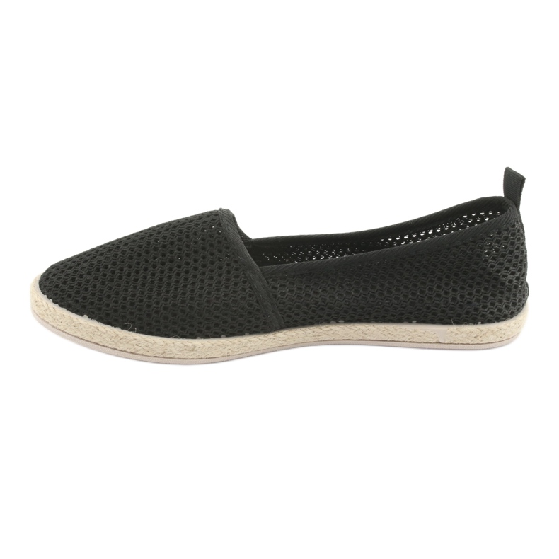 Espadrilles noires en résille JX1029 Noir 2