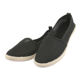 Espadrilles noires en résille JX1029 Noir 3