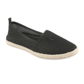 Espadrilles noires en résille JX1029 Noir 1