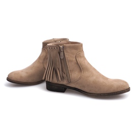 Bottines en daim esprit bohème 8355 Beige 3