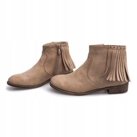 Bottines en daim esprit bohème 8355 Beige 4