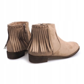 Bottines en daim esprit bohème 8355 Beige 5