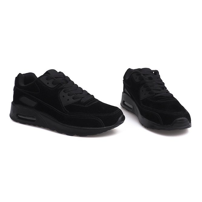 Chaussures de Sport Baskets Daim 55109-1 Noir le noir 1