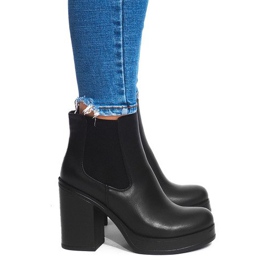 Bottes À Talons Avec Élastique X9098 Noir le noir 4