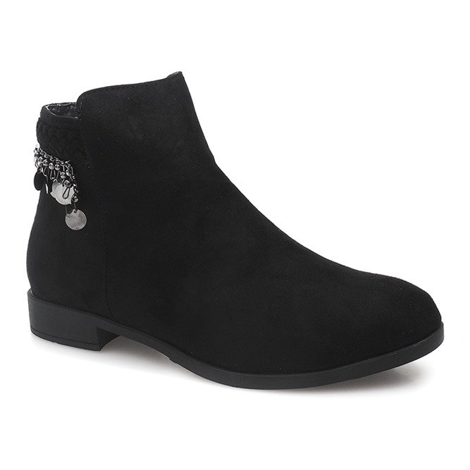 Bottes en daim LL113 noires 1