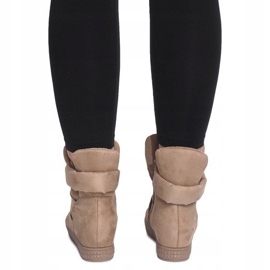 Baskets Compensées Avec Velcro 1703 Camel brun 1