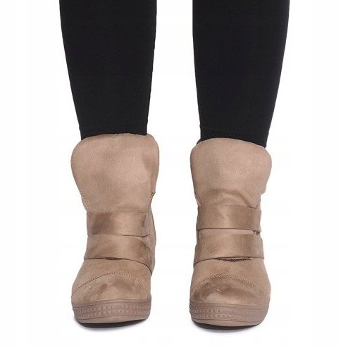 Baskets Compensées Avec Velcro 1703 Camel brun 2