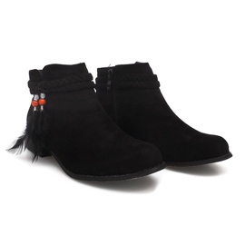 Bottines Daim Jodhpur boots H1911 Noir le noir 3