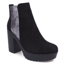 Bottines En Daim Sur Un Poteau RBS-8 Noir le noir 2