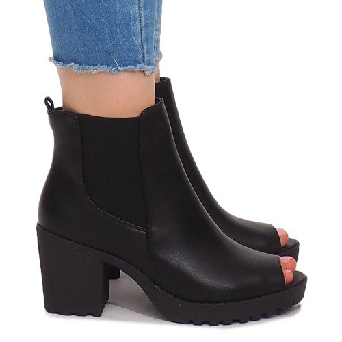 Bottines ouvertes sur poteau B2890 Noir le noir 2