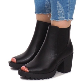 Bottines ouvertes sur poteau B2890 Noir 1