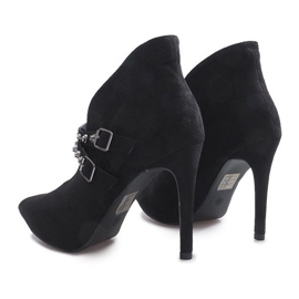 Boots noires à talon aiguille Karine 1