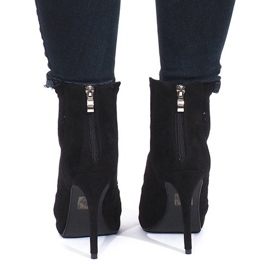 Bottines noires ajourées Sophie le noir 1
