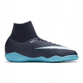 Chaussures d'intérieur Nike HypervenomX Phelon Iii Df Ic Jr 917774-414 multicolore bleu 3