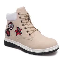 Bottes en bois isolées SJ1679-5 Beige 1 Bottes en bois isolées SJ1679-5 Beige 1