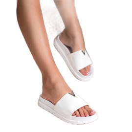 SHELOVET Pantoufles Sur La Plateforme blanche 1