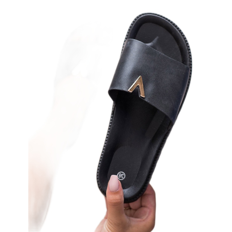 SHELOVET Pantoufles Sur La Plateforme le noir 2