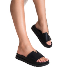 SHELOVET Pantoufles Sur La Plateforme noir 1