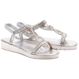 Bestelle Sandales à enfiler sur la plate-forme gris 1