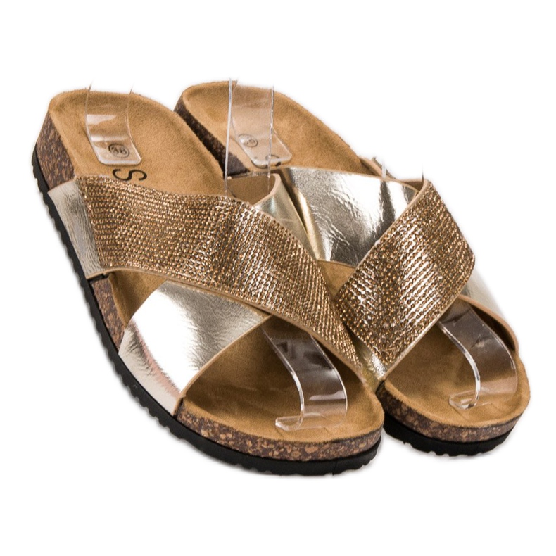 SHELOVET Chaussons dorés classiques 1