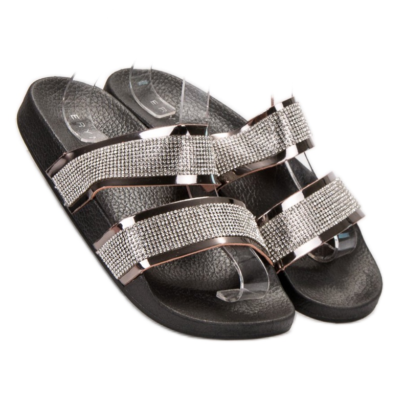 Erynn Pantoufles Noires le noir 1